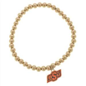 NEW CANVAS STYLE women's oklahoma state cowboys ball bead stretch bracelet in sa